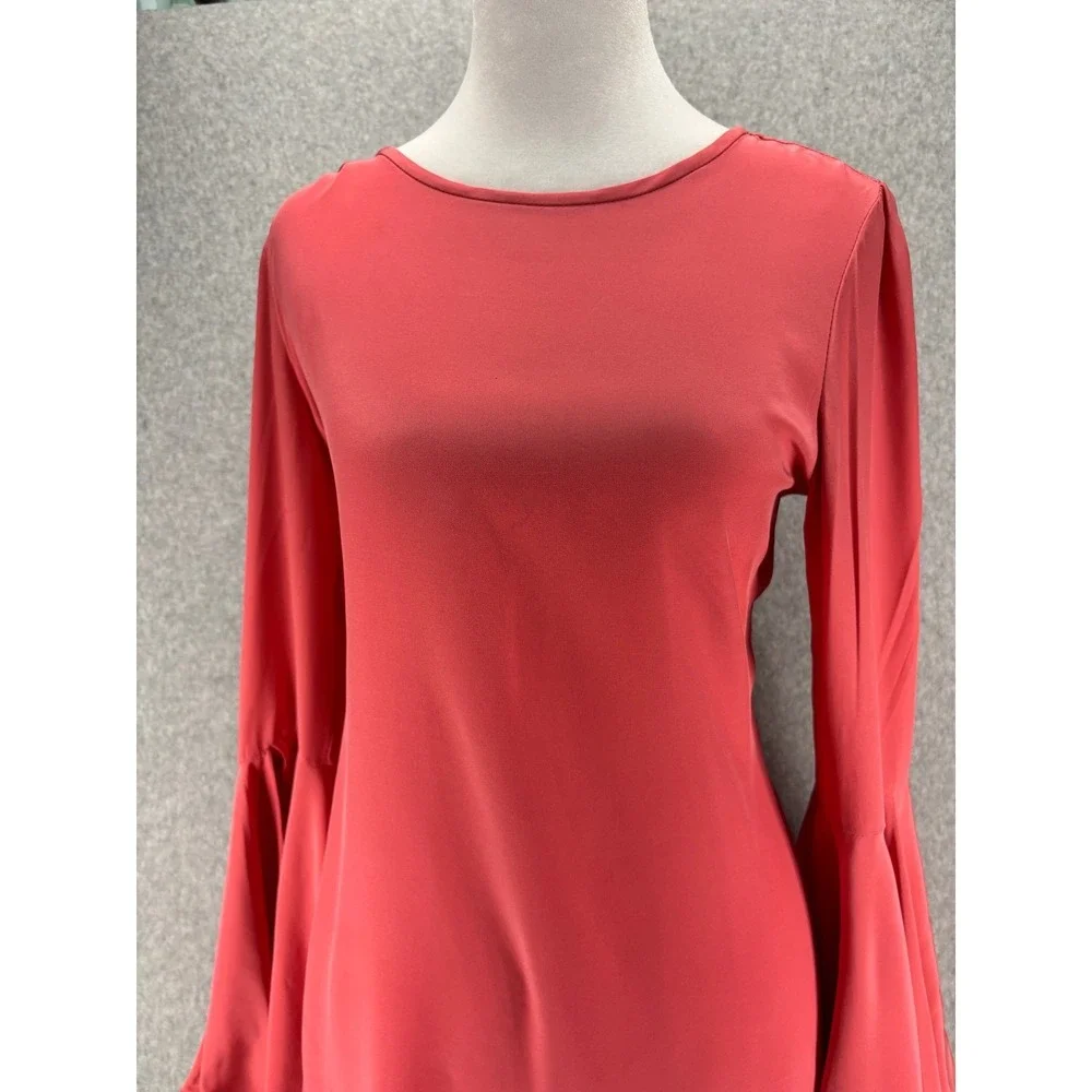 Elizabeth and James Silk Bell Sleeve Shift Dress Size S Ethereal whimsical retro - Picture 6 of 16